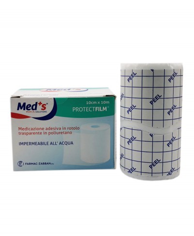 Protect Film Pellicola Adesiva Impermeabile e Trasparente per Medicazioni in Rotolo da 10 metri x 10 cm Farmac Zabban