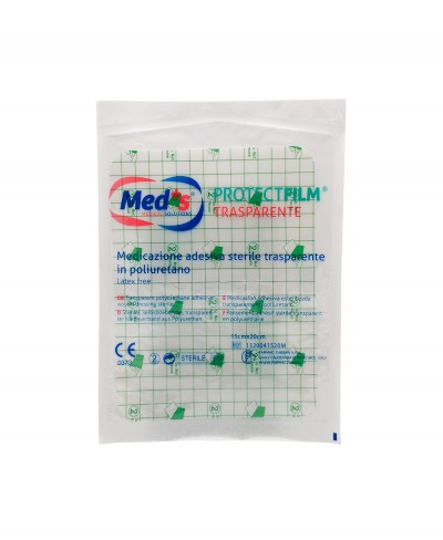 ProtectFilm Pellicola Adesiva Sterile Impermeabile e Trasparente per Medicazioni cm 15x20 - 1 pezzo Farmac Zabban